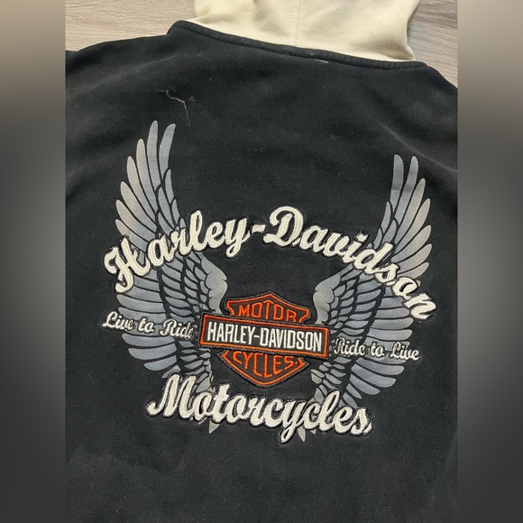 Womens Harley Davidson motorcycles zip up hoodie XL double sided - Picture 7 of 11